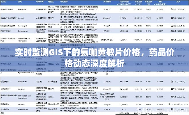 实时监测GIS下的氨咖黄敏片价格,药品价格动态深度解析