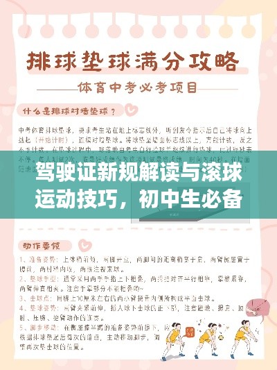 驾驶证新规解读与滚球运动技巧,初中生必备知识分享