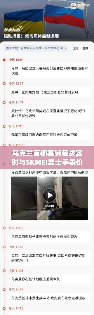 乌克兰首都基辅巷战实时与SKMEI男士手表价格大全解析