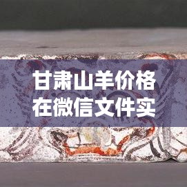 甘肃山羊价格在微信文件实时更新下的动态分析与展望