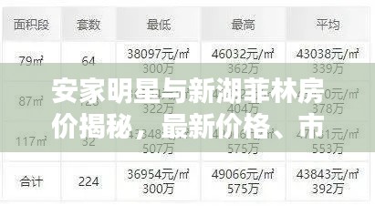 安家明星与新湖菲林房价揭秘,最新价格、市场动态与背后故事