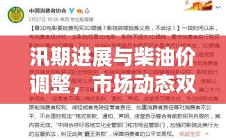 汛期进展与柴油价调整,市场动态双重关注下的新动向
