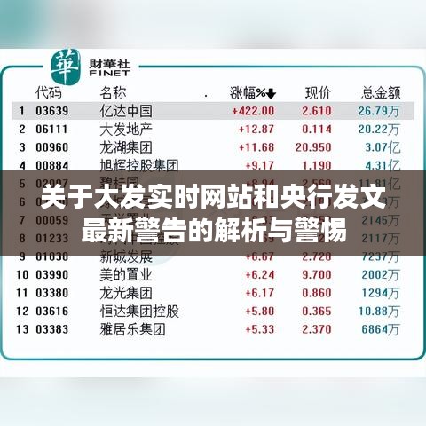 关于大发实时网站和央行发文最新警告的解析与警惕