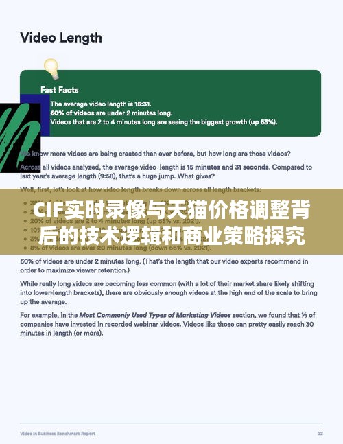 CIF实时录像与天猫价格调整背后的技术逻辑和商业策略探究