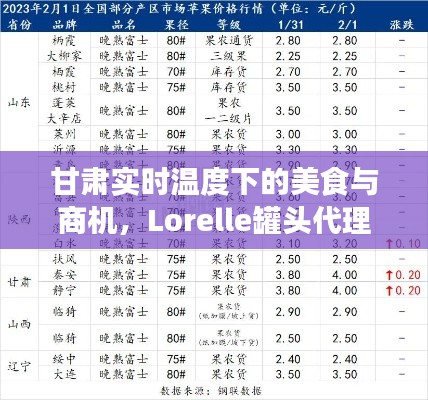 甘肃实时温度下的美食与商机,Lorelle罐头代理价格揭秘