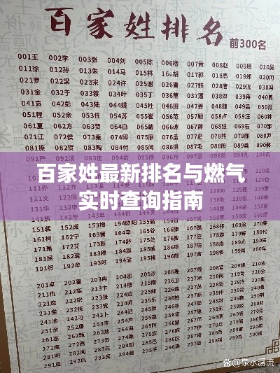 百家姓最新排名与燃气实时查询指南