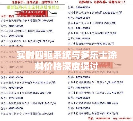 实时四驱系统与多乐士涂料价格深度探讨