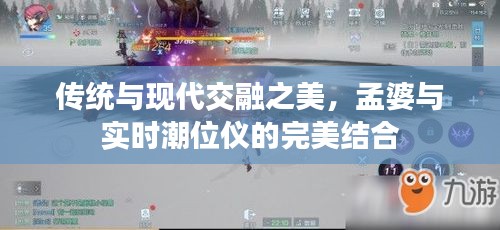 传统与现代交融之美，孟婆与实时潮位仪的完美结合