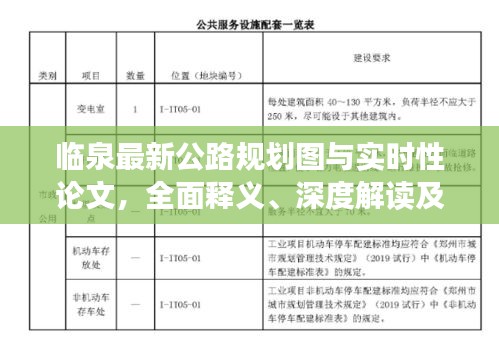 临泉最新公路规划图与实时性论文，全面释义、深度解读及风险预警