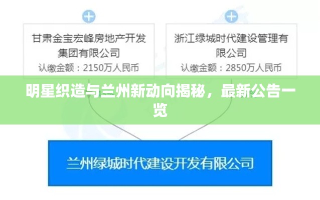明星织造与兰州新动向揭秘，最新公告一览