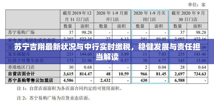 苏宁吉翔最新状况与中行实时缴税,稳健发展与责任担当解读