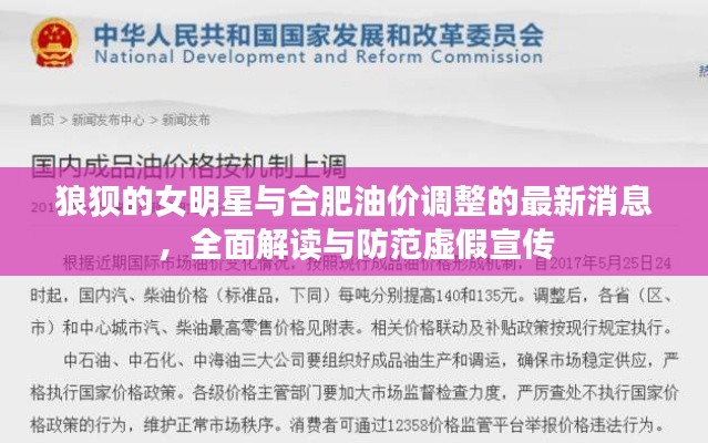 狼狈的女明星与合肥油价调整的最新消息，全面解读与防范虚假宣传