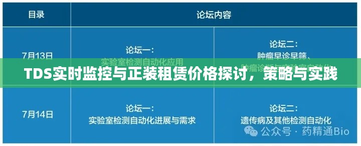 TDS实时监控与正装租赁价格探讨，策略与实践
