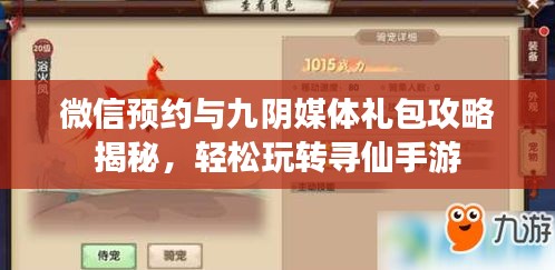 微信预约与九阴媒体礼包攻略揭秘，轻松玩转寻仙手游