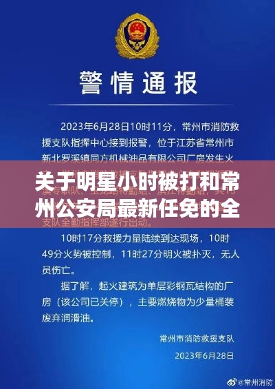 关于明星小时被打和常州公安局最新任免的全面解读与风险预警