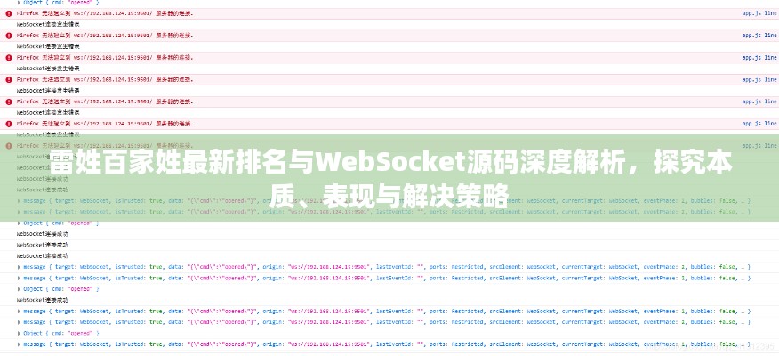 雷姓百家姓最新排名与WebSocket源码深度解析，探究本质、表现与解决策略