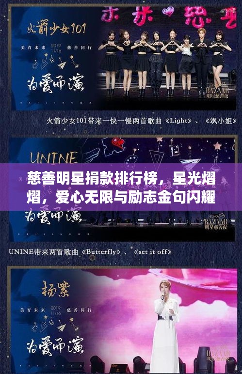 慈善明星捐款排行榜,星光熠熠,爱心无限与励志金句闪耀心灵之路