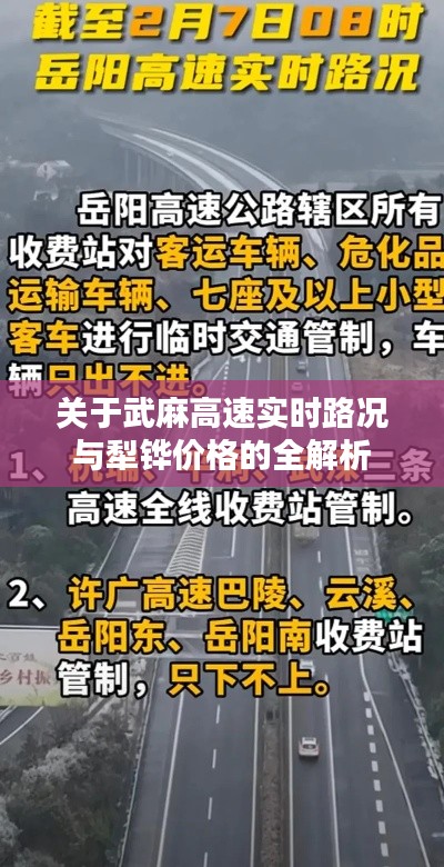 关于武麻高速实时路况与犁铧价格的全解析