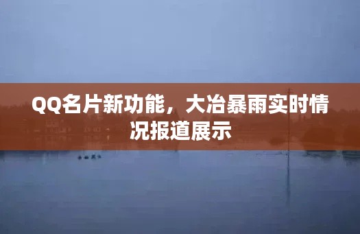 QQ名片新功能,大冶暴雨实时情况报道展示