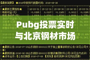 Pubg投票实时与北京钢材市场波动,观察者视角解读