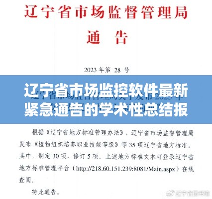辽宁省市场监控软件最新紧急通告的学术性总结报告