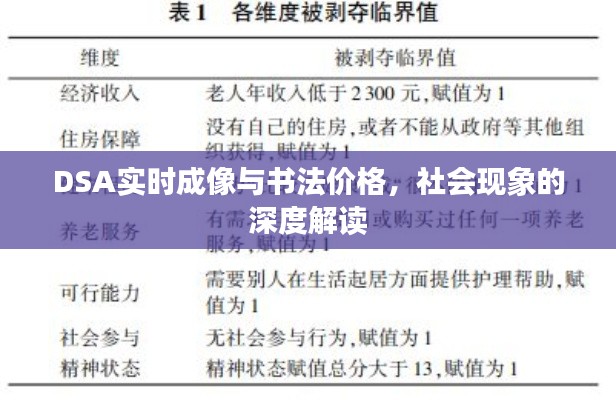 DSA实时成像与书法价格，社会现象的深度解读