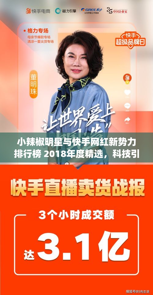 小辣椒明星与快手网红新势力排行榜 2018年度精选,科技引领潮流美学的崛起