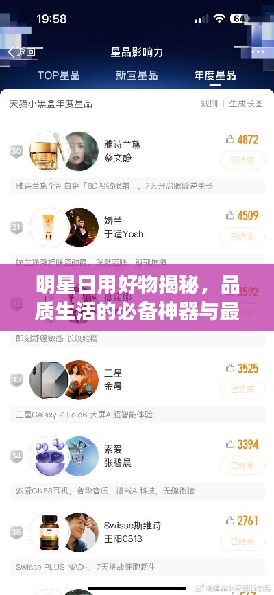 明星日用好物揭秘，品质生活的必备神器与最新导航网址大公开