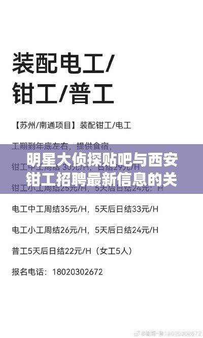 明星大侦探贴吧与西安钳工招聘最新信息的关系解析