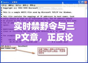 实时禁野令与三P文章，正反论述与观点平衡