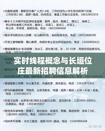 实时线程概念与长垣位庄最新招聘信息解析