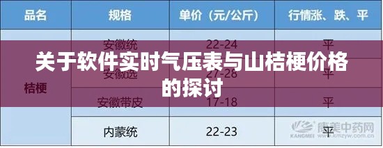 关于软件实时气压表与山桔梗价格的探讨