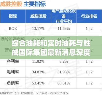 综合油耗和实时油耗与胜威国际集团最新消息深度解读及策略探讨