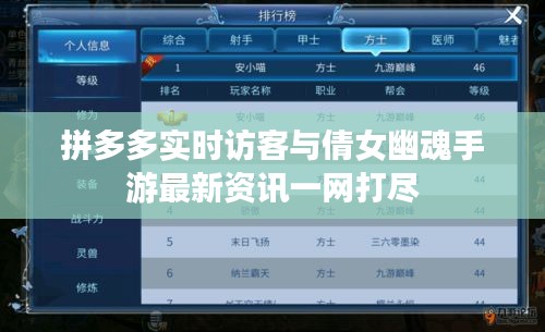 拼多多实时访客与倩女幽魂手游最新资讯一网打尽