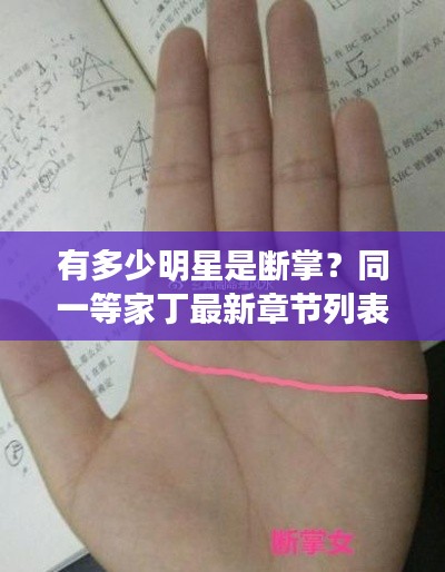 有多少明星是断掌？同一等家丁最新章节列表——深度解析与虚假宣传揭露