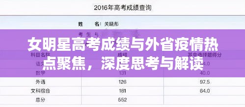 女明星高考成绩与外省疫情热点聚焦，深度思考与解读