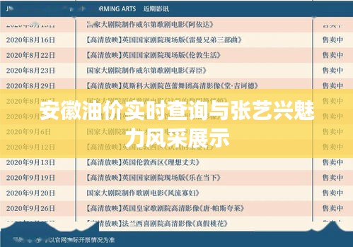 安徽油价实时查询与张艺兴魅力风采展示