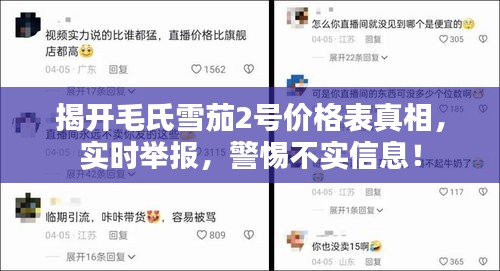 揭开毛氏雪茄2号价格表真相,实时举报,警惕不实信息!