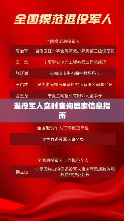 退役军人实时查询国家信息指南